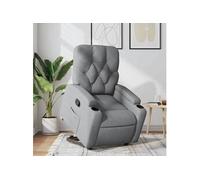 Fauteuil Inclinable de Massage Chaise Siège Salle de Séjour Crème Tissu vidaXL