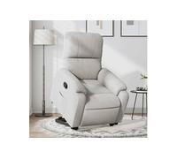 vidaXL Fauteuil relax avec releveur Gris clair Tissu microfibre