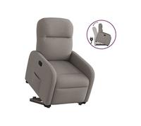 vidaXL Fauteuil de relaxation inclinable tissu taupe Taupe G