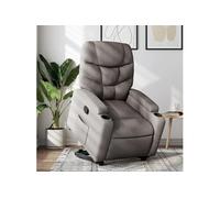Fauteuil de relaxation inclinable tissu taupe