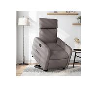 Fauteuil de relaxation inclinable tissu taupe