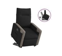 vidaXL Fauteuil inclinable noir tissu