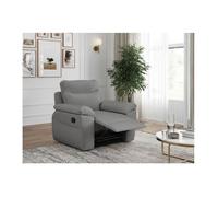 Fauteuil de relaxation manuel ROSS en tissu - Gris - L101 x P100 x H102cm - LOUNGITUDE