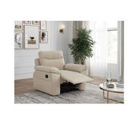 Fauteuil de relaxation manuel ROSS en tissu texturé 3D - Beige - L101 x P100 x H102cm - LOUNGITUDE