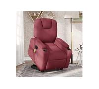 Fauteuil de relaxation, massage, inclinable électrique réglable tissu bordeaux