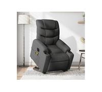 Fauteuil de relaxation, massage, inclinable électrique réglable tissu gris foncé