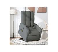 Vidaxl Fauteuil Inclinable De Massage Électrique Gris Foncé Tissu Gris