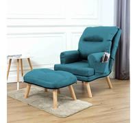 Fauteuil de relaxation Nemo avec repose-pieds Dossier réglable sur 5 positions Compartiments latéraux, Couleur : Solo 261