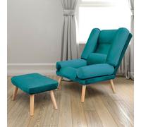 Fauteuil de repos Fauteuil relax Leo avec repose-pieds Dossier réglable sur 5 positions Couleur : Solo 261