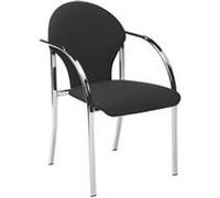 Fauteuil de réunion Visa pieds chromés empilable - noir