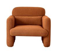 Fauteuil de Salon, Canape 1 Place, Espace de Rangement sous Le canapé, Coussin Lombaire Amovible, Coussin d'assise hautement élastique, Structure en Bois Massif, Matière Cachemire (Couleur Orange)