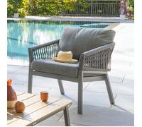 Hespéride - Fauteuil de Salon de Jardin oriengo Anthracite et Graphite en Aluminium traité époxy