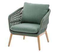 Fauteuil de salon de jardin ""Orissa"" vert olive polyester et acier - Hespéride