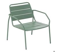 Fauteuil salon extérieur métal Phuket olive Hespéride