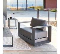 Hespéride – Fauteuil de salon de jardin rotatif Allure – Gris / Graphite