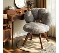 Fauteuil de Salon Élégant,Chaise de Maquillage Adulte,Fauteuil Confortable Design Fleur,Revêtement en Tissu Bou oux,Rembourrage en Mousse,pour Chambre et Coiffeuse C