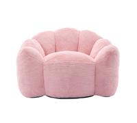 Fauteuil de salon en peluche - pouf poire coquille - coussins de sol - Rempli de Mousse HR - pour le salon/bureau/appartement - rose