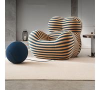 Fauteuil De Salon, Fauteuil Relax Minimaliste pour Lounge Créatif À Un Siège avec Hortensia, Chaises Sol Petits Espaces, Salon Et Balcon yellow-102 * 117 * 91cm