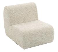 Fauteuil de salon - HOMCOM - pivotant 360° - assise extra-large rembourrage épais - chenille - 70 x 90 x 70 cm - beige