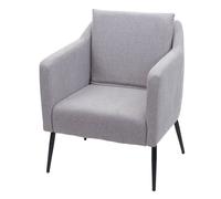 Fauteuil de salon HWC-H93a, fauteuil cocktail fauteuil relax fauteuil tissu/textile gris clair