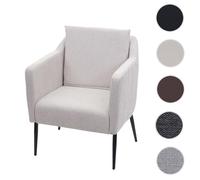 Fauteuil de salon HWC-H93a Tissu/Textile crème-beige