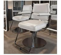 Fauteuil de salon hydraulique pivotant à 360°, assise épaisse et repose-pieds pour une coiffure confortable dans les salons et les spas