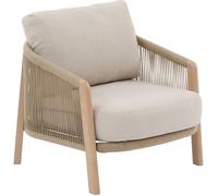 Fauteuil de salon jardin NELORA Beige Oléfine, Aluminium traité époxy Hespéride