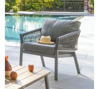 Hespéride - Fauteuil de Salon de Jardin oriengo Anthracite et Graphite en Aluminium traité époxy