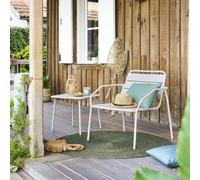 Fauteuil de salon jardin PHUKET Argile Acier traité époxy Hespéride