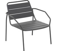 Fauteuil de salon jardin PHUKET Graphite Acier traité époxy Hespéride