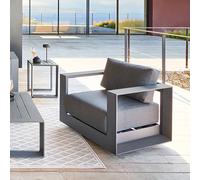 Hespéride – Fauteuil de salon de jardin rotatif Allure – Gris / Graphite