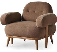 Fauteuil de salon marron à une place, textile, 1 place Meubles nobles