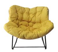 Fauteuil de salon moderne à bascule ergonomique pour balcon avec assise en tissu rembourré élégant pour salon et chambre à coucher 110 x 78 cm Design Poltrona confortable