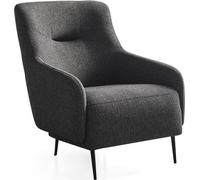 Fauteuil de salon Moderne Rembourrage Design Textile Nouveau gris Luxe Lounge Club