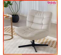 Fauteuil de salon pivotant - AKOZON - 12824 - Chenille capitonné - Rembourrage mousse 20 cm - Pivotant 360°
