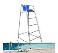 Fauteuil de sauvetage en acier inoxydable avec design amovible, extra haut pour une meilleure visibilité, idéal pour la sécurité de la piscine et l'arbitrage de compétition