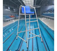 Fauteuil de sauvetage professionnel - Siège d'observation en acier inoxydable pour la prévention de la noyade, durable et résistant aux intempéries pour parcs aquatiques et piscines