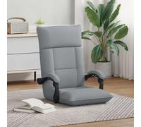 vidaXL Fauteuil de sol ajustable en tissu Gris foncé 66 x 66 x 80 cm