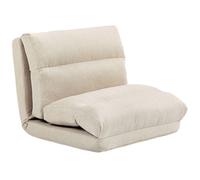 Fauteuil de sol canapé paresseux - HOMCOM - dossier inclinable 90° à 180° - 70 x 72 x 56 cm - beige