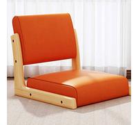 Fauteuil de Sol, Chaise Longue, siège de Sol en Bois Massif avec Dossier, Fauteuil Relax sans Pieds de Style Japonais, Chaise Simple et Portable avec Coussin