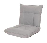 Fauteuil de sol HWC-N44, fauteuil de relaxation Coussin de sol Canapé de sol Fauteuil pliant 6 positions de relaxation, structure stable en velours gris clair