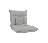 Fauteuil de sol HWC-N44 piètement stable velours gris clair