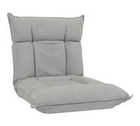 Fauteuil de sol HWC-N44, fauteuil de relaxation Coussin de sol Canapé de sol Fauteuil pliant 6 positions de relaxation, structure stable en velours gris clair