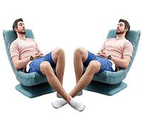 Fauteuil de sol pivotant à 360° - Canapé pliable à dossier haut avec housse de base amovible et mécanisme à ressort intégré pour une assise confortable