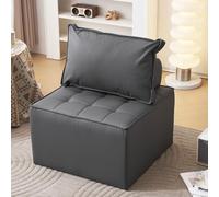 Fauteuil de sol pivotant - Canapé pliable à dossier haut avec housse de base amovible et mécanisme à ressort intégré pour une assise confortable