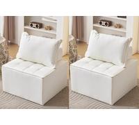 Fauteuil de sol pivotant - Canapé pliable à dossier haut avec housse de base amovible et mécanisme à ressort intégré pour une assise confortable