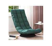 Fauteuil de sol pivotant vert foncé 70x51x79 cm tissu