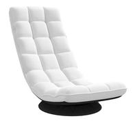vidaXL Fauteuil de sol pivotant tissu blanc 70x51x79 cm
