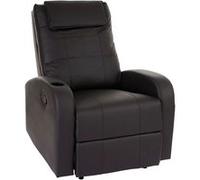Fauteuil de télévision Durham, fauteuil relax, chaise longue, similicuir café Multicolore