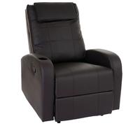 Fauteuil de télévision Durham, fauteuil relax, chaise longue, similicuir café Multicolore